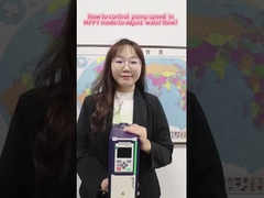 Wie wird die Pumpengeschwindigkeit im MPPT-Modus für die Wasserabflussregelung gesteuert?